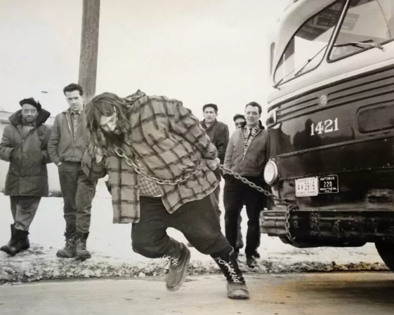 the great antonio pulling a bus